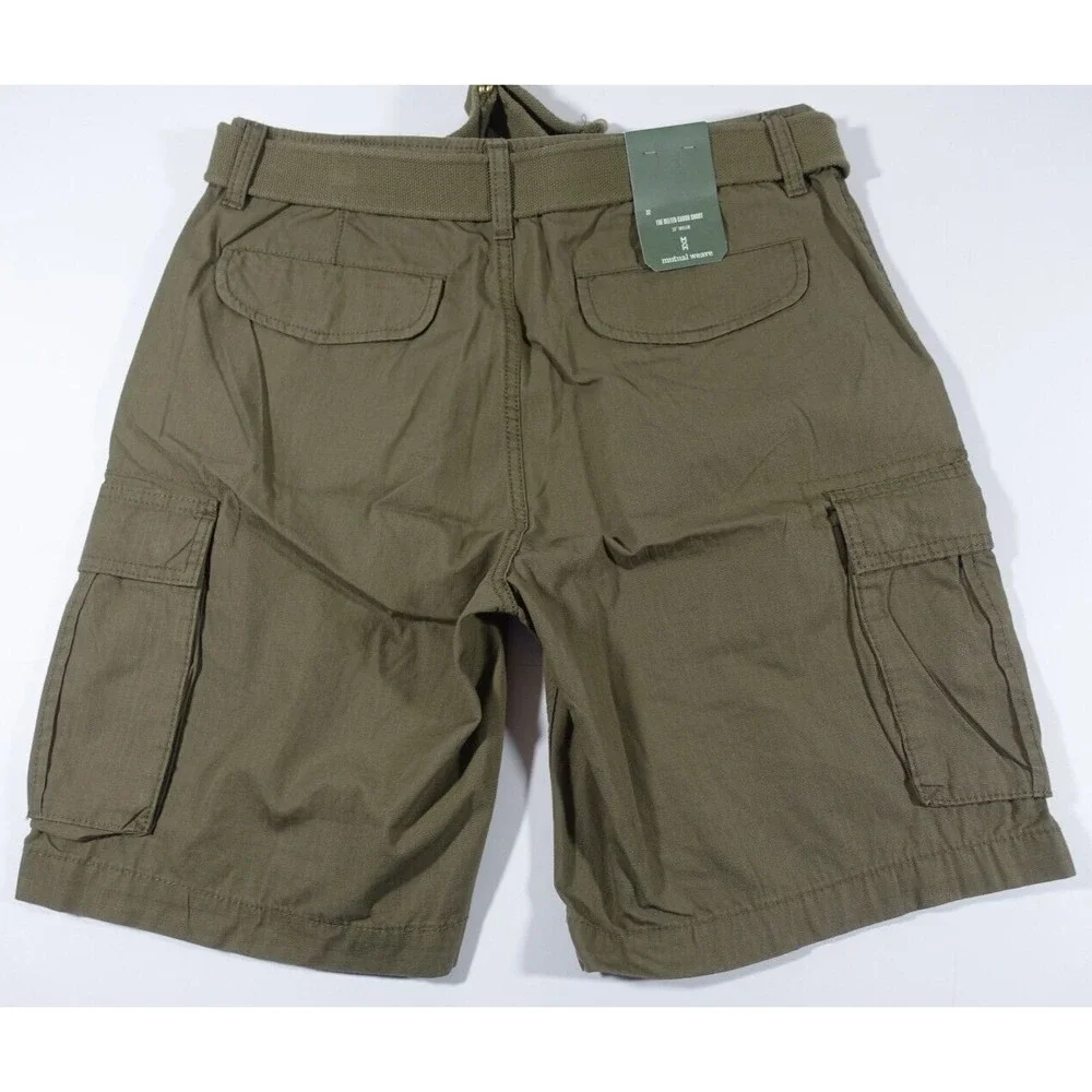 Mutual Weave Cargo Shorts Men 32 Belted Ripstop 10